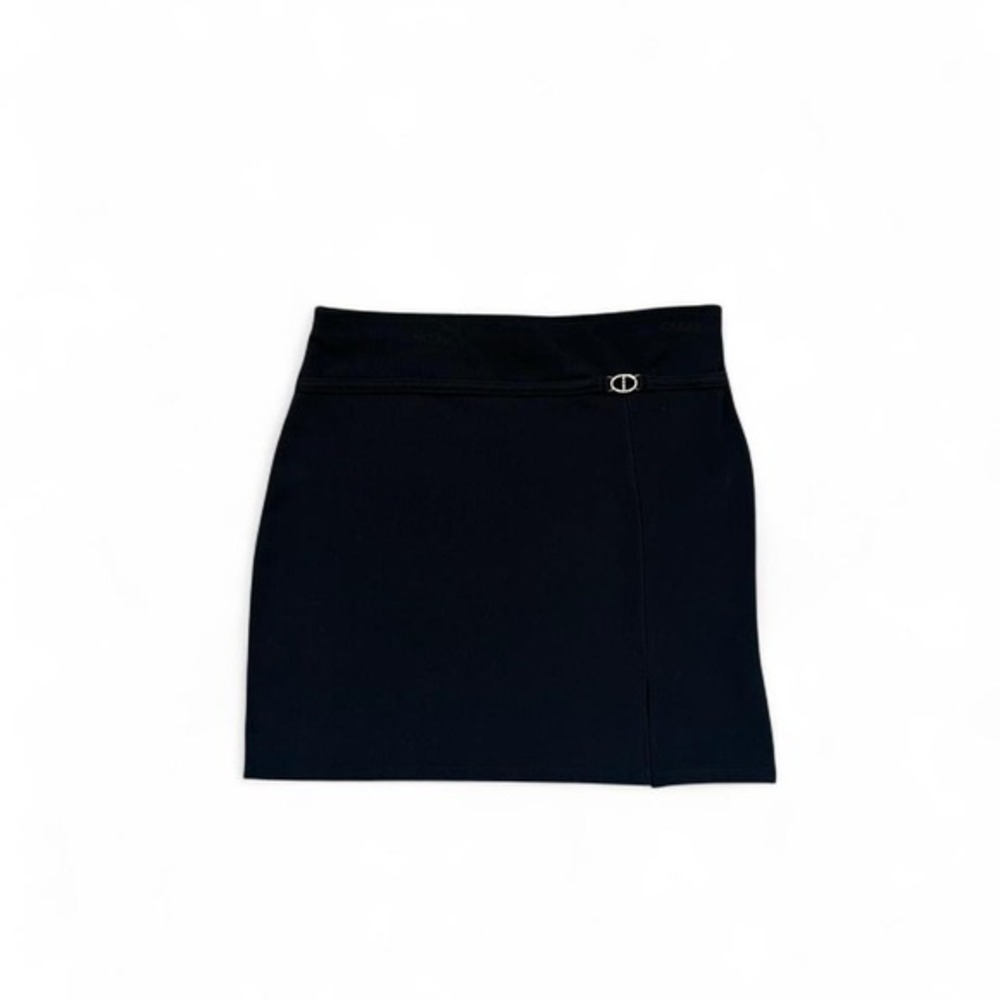VTG deadstock Fashion bug black mini skirt diamond rhinestone studded detail M‎